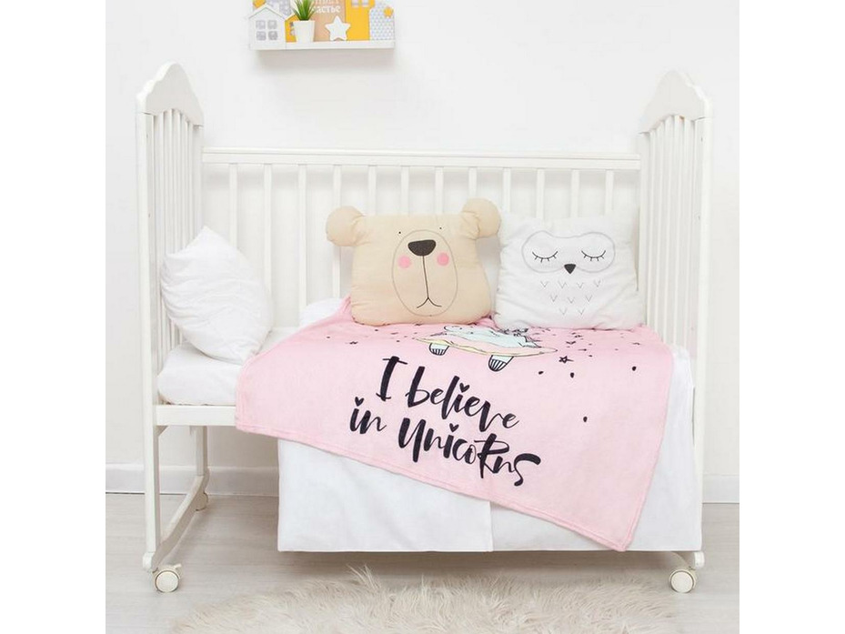 Плед 6948929 Unicorn флисовый 100*100 / Крошка Я