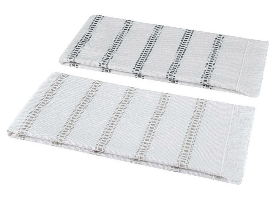 Набор полотенец Linen с вышивкой, хлопковые (40*60,2шт) / Arya Набор полотенец Linen с вышивкой, хлопковые (40*60,2шт) / Arya