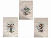 Набор полотенец 22С145-ШР Весенний букет льняные (45*60, 3 шт) / Белорусский лен