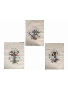 Набор полотенец 22С145-ШР Весенний букет льняные (45*60, 3 шт) / Белорусский лен