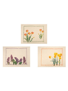 Набор полотенец 24С27-ШР Весенние краски хлопковые (45*60, 3 шт) / Белорусский лен