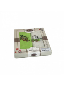 Набор полотенец HM 751 Олива вафельные (40*60, 2 шт) / Karven Набор полотенец HM 751 Олива вафельные (40*60, 2 шт) / Karven