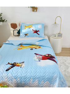 Покрывало с наволочкой детское Sunny day №5 Самолетики хлопковое 160*220, 50*70 (1 шт) / Sofi de Marko Покрывало с наволочкой детское Sunny day №5 Самолетики хлопковое 160*220, 50*70 (1 шт) / Sofi de Marko