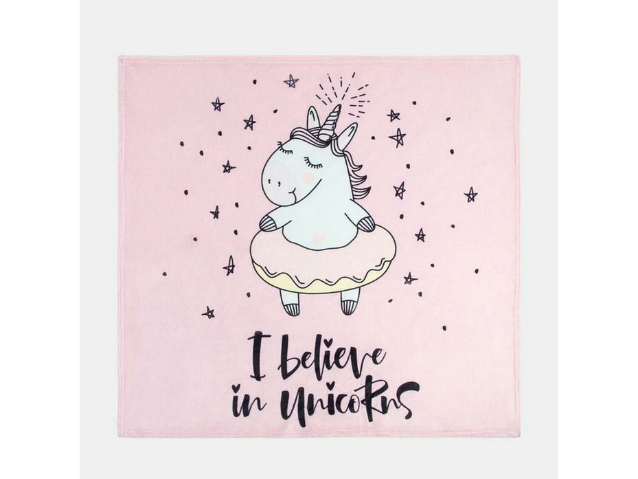 Плед 6948929 Unicorn флисовый 100*100 / Крошка Я