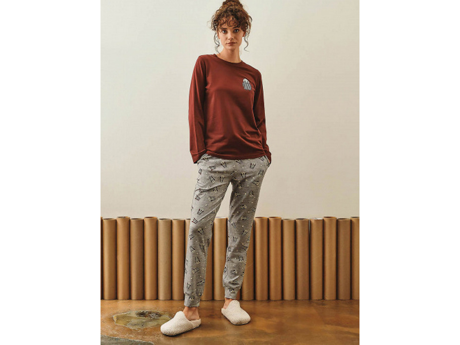 Пижама женская, лонгслив и брюки 27447 Popcorn / Hays Пижама женская, лонгслив и брюки 27447 Popcorn / Hays