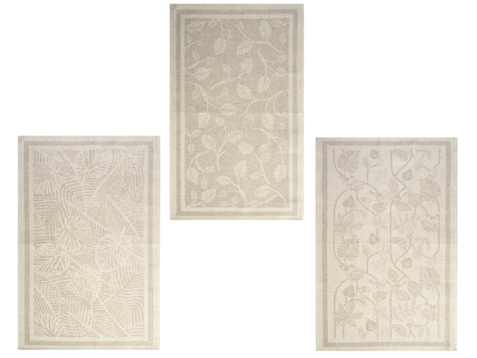 Набор полотенец 20С189-ШР Резные листья льняные (47*70, 3 шт) / Белорусский лен