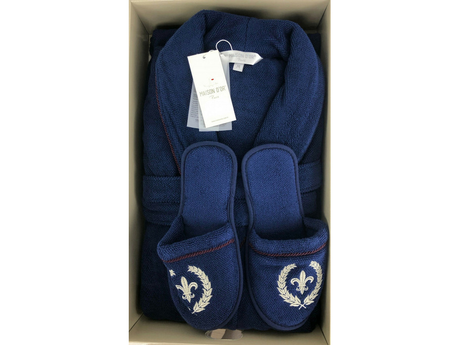 Халат мужской с тапочками Seymour махровый / Maison Dor Халат мужской с тапочками Seymour махровый / Maison Dor