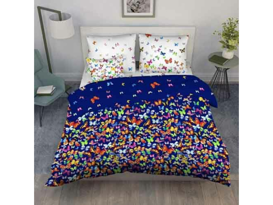 Постельное белье 5454(20) Вихрь бабочек бязь 1,5 сп / Василиса