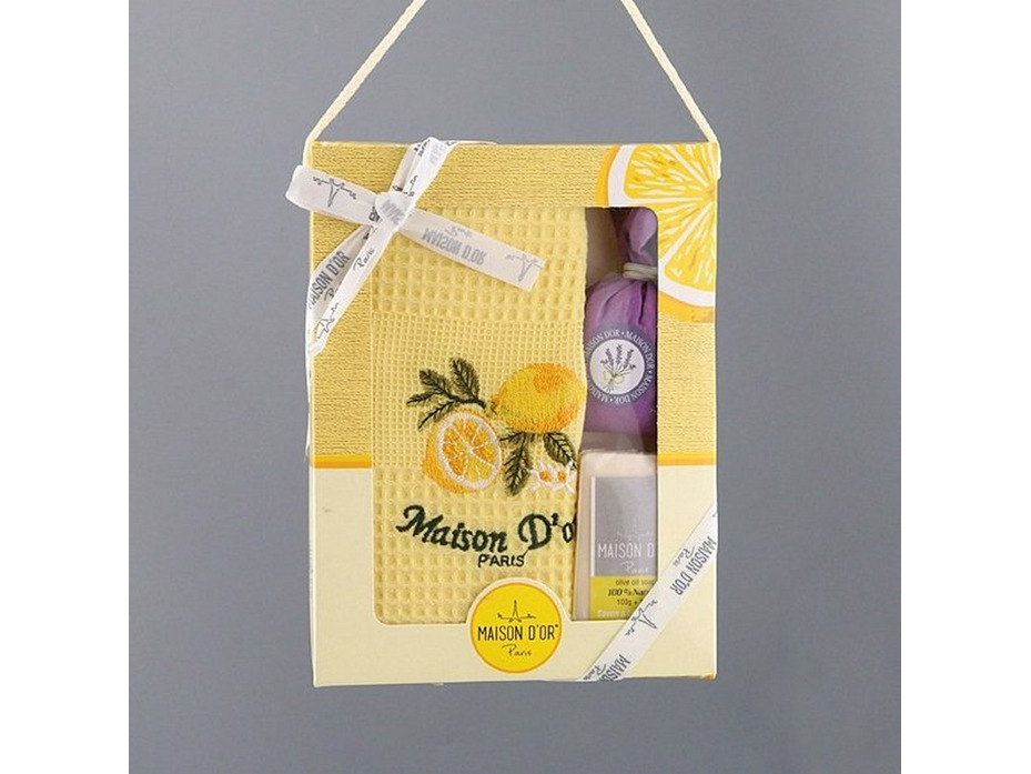 Полотенце Trio вафельное в подарочной упаковке 50*70 / Maison Dor