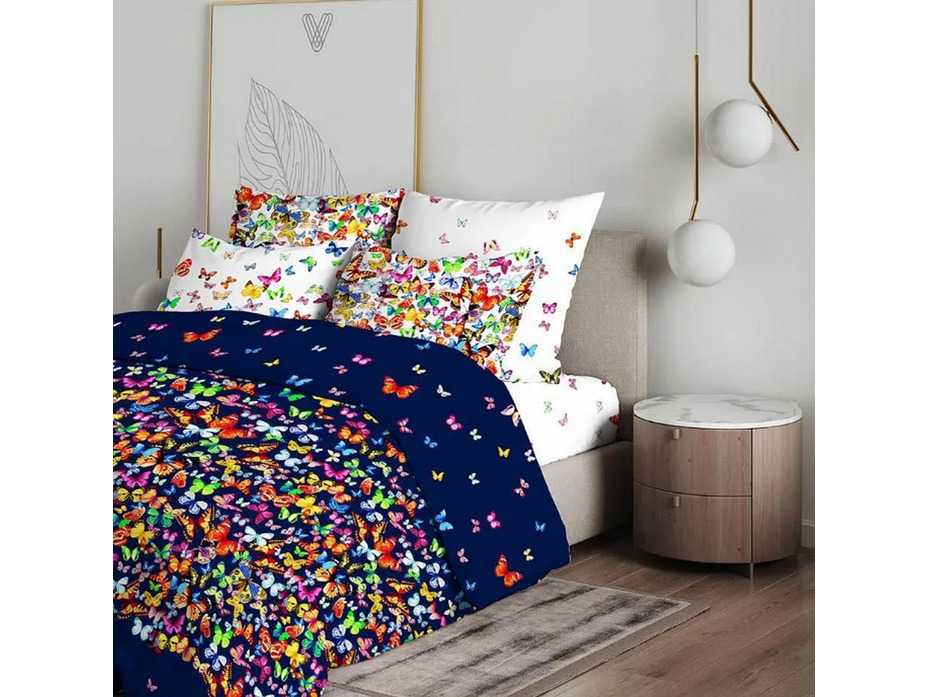 Постельное белье 5454(20) Вихрь бабочек бязь 1,5 сп / Василиса