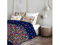 Постельное белье 5454(20) Вихрь бабочек бязь 1,5 сп / Василиса