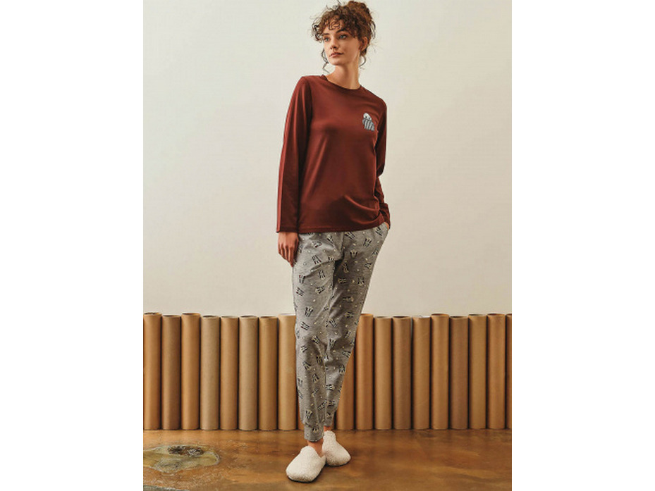 Пижама женская, лонгслив и брюки 27447 Popcorn / Hays Пижама женская, лонгслив и брюки 27447 Popcorn / Hays