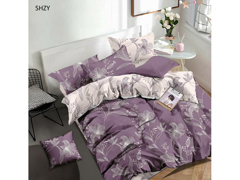 Постельное белье Цветы 6267 поплин Евро сп / Butterfly