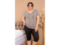 Пижама женская, футболка и капри 9034KK / Cocoon secret Пижама женская, футболка и капри 9034KK / Cocoon secret