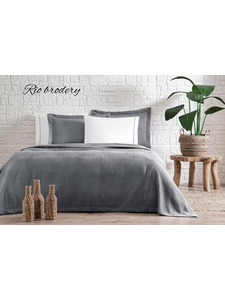 Постельное белье с покрывалом пике Rio Brodery сатин делюкс Евро сп / Tivolyo Home