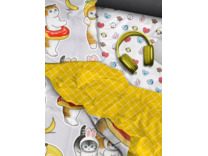 Постельное белье с простыней на резинке 20126 (24) Чил перкаль 1,5 сп / Василиса