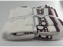 Набор полотенец Бордюр орнамент махровые (30*30, 50*80, 70*140) / Selvi Home