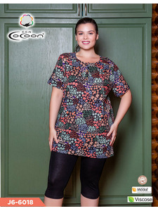 Пижама домашняя, футболка и капри J6-6018 / Cocoon Пижама домашняя, футболка и капри J6-6018 / Cocoon