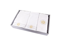 Набор полотенец Eleganze Marin махровые в подарочной упаковке (50*100, 85*150, коврик для ног 50*80) / Maison Dor