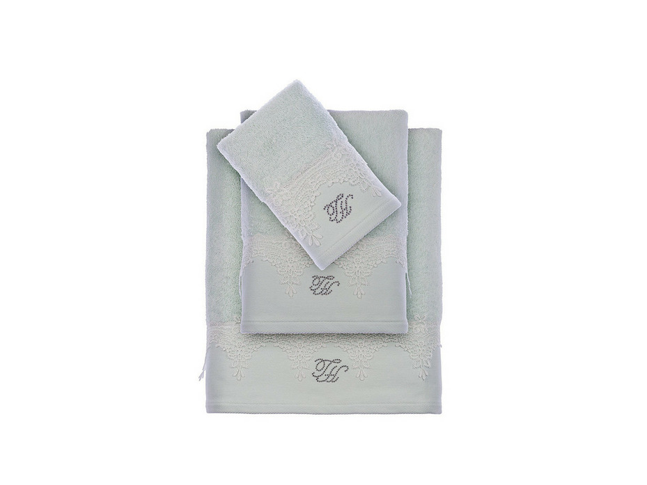 Набор полотенец с тапочками Juliet махровые (30*50, 50*100, 75*150) / Tivolyo Home