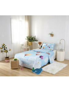 Покрывало с наволочкой детское Sunny day №9 Воздухоплаватели хлопковое 120*200, 50*70 (1 шт) / Sofi de Marko