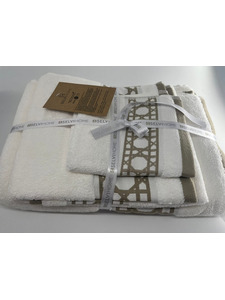 Набор полотенец Бордюр орнамент махровые (30*30, 50*80, 70*140) / Selvi Home