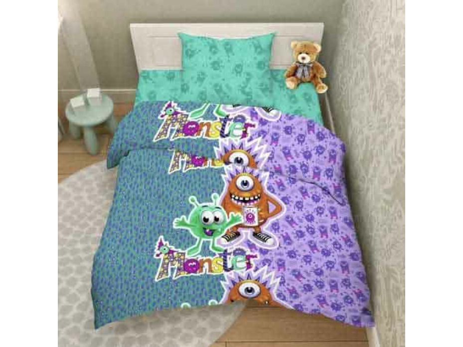 Постельное белье 9345 (17) Чудо-Юдики бязь 1,5 сп / Василиса