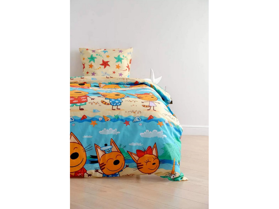 Постельное белье 10276(17) Три кота поплин 1,5 сп / Василиса Постельное белье 10276(17) Три кота поплин 1,5 сп / Василиса
