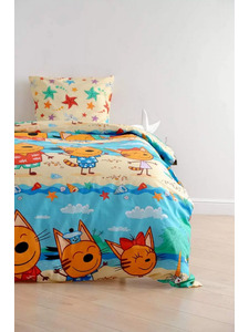 Постельное белье 10276(17) Три кота поплин 1,5 сп / Василиса Постельное белье 10276(17) Три кота поплин 1,5 сп / Василиса