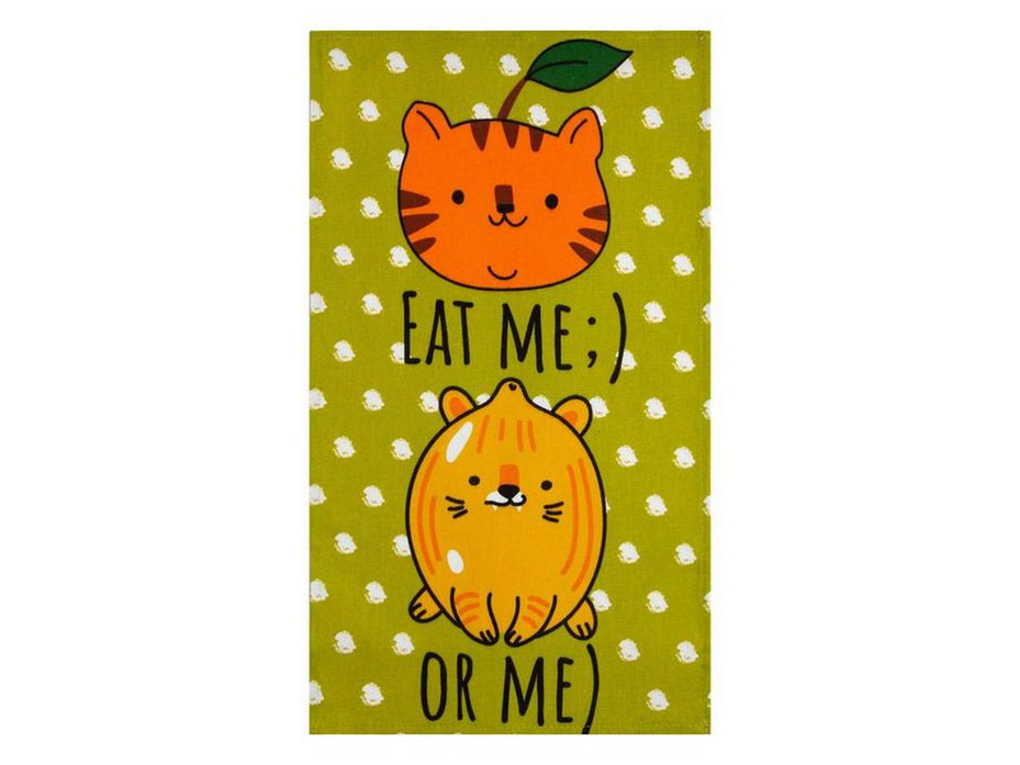Полотенце 7077444 Eat me рогожка 35*60 / Доляна Полотенце 7077444 Eat me рогожка 35*60 / Доляна
