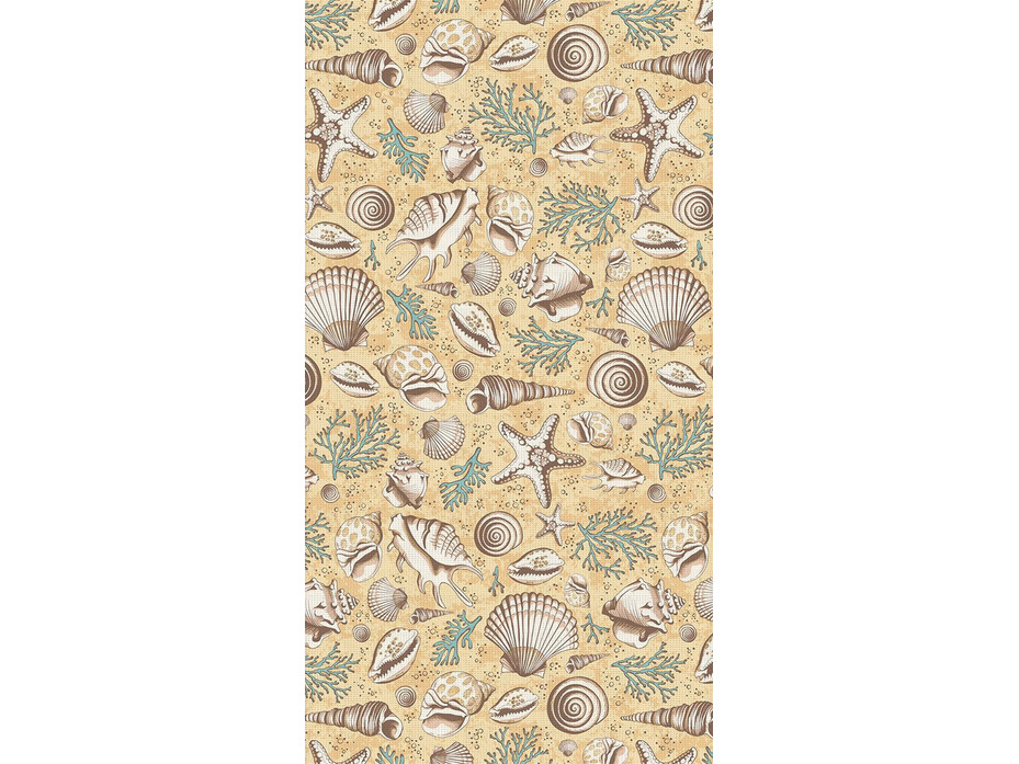 Полотенце Ракушки бежевые вафельное 80*140 / Солнечный Дом Полотенце Ракушки бежевые вафельное 80*140 / Солнечный Дом