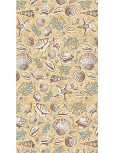 Полотенце Ракушки бежевые вафельное 80*140 / Солнечный Дом Полотенце Ракушки бежевые вафельное 80*140 / Солнечный Дом
