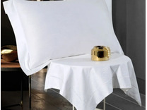 Постельное белье с одеялом 1516-OMP Белый сатин жаккард Евро сп / Asabella