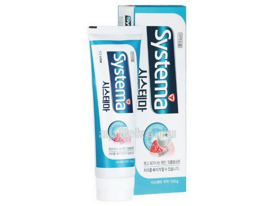 Зубная паста для ежедневного ухода за полостью рта со вкусом ледяной мяты System 120 гр / Lion