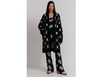 Кардиган женский YI00031 All the cheer белые буквы на черном / DKNY