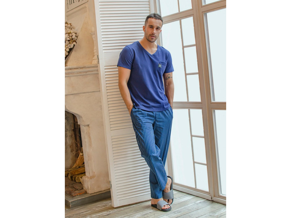 Пижама мужская, футболка и брюки PBC1026 / Indefini