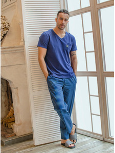 Пижама мужская, футболка и брюки PBC1026 / Indefini