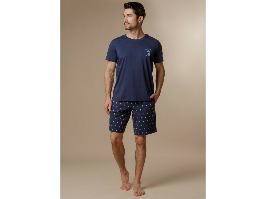 Пижама мужская, футболка и шорты PBZ3039 / Indefini
