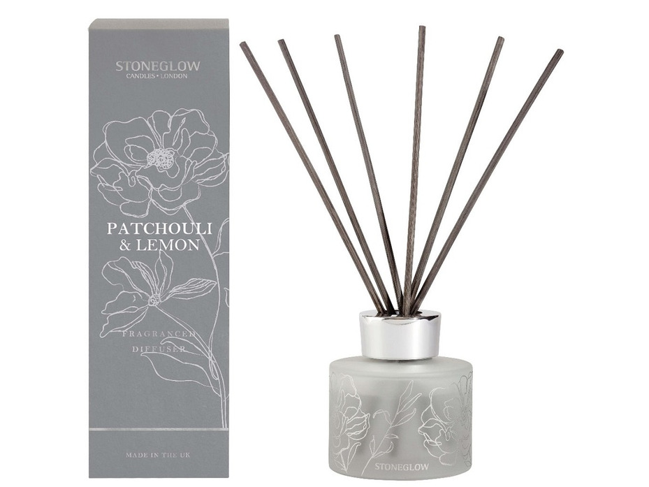 Пачули и лимон / Диффузор с палочками 120 мл / StoneGlow