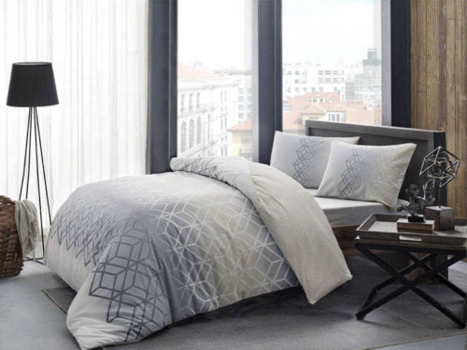 Постельное белье с простыней на резинке Play ранфорс 1,5 сп / Tac