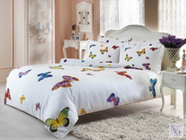 Постельное белье Butterfly сатин deluxe Евро сп / Тivolyo Home