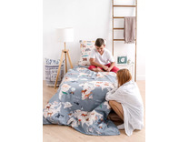 Постельное белье с простыней на резинке 10223 (24) География поплин 1,5 сп / Василиса