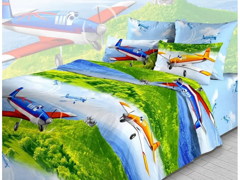 Постельное белье 3954 (17) Крутые Виражи бязь 1,5 сп / Василиса