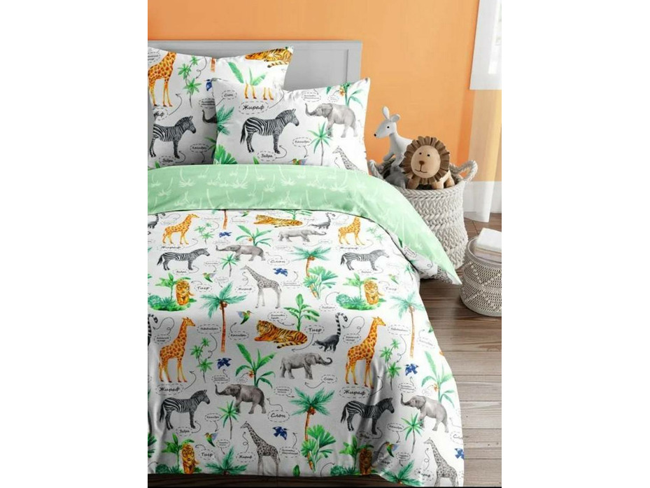 Постельное белье 500088 (17) Зоопарк поплин 1,5 сп / Василиса Постельное белье 500088 (17) Зоопарк поплин 1,5 сп / Василиса