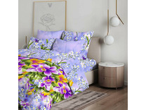 Постельное белье 3925 (22) Фиалки бязь 2 сп / Василиса