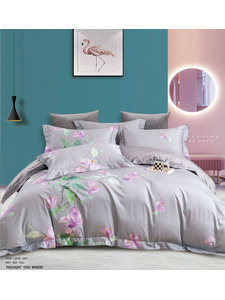 Постельное белье с простыней на резинке 180/ 77-S60-0822 сатин делюкс Евро сп / Спать Пора