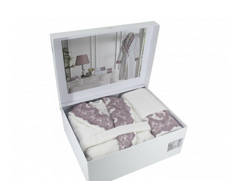 Халат женский Regina махровый с полотенцем / Tivolyo Home