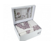 Халат женский Regina махровый с полотенцем / Tivolyo Home