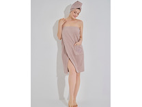 Набор для сауны женский Elena (килт, чалма) махровый / Karna Home Textile