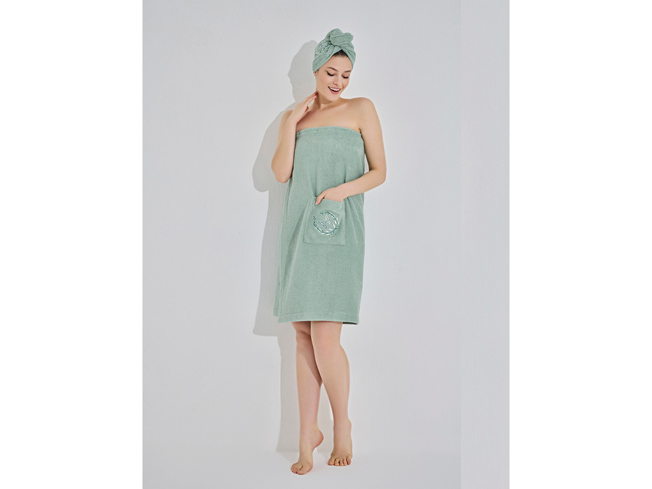 Набор для сауны женский Elena (килт, чалма) махровый / Karna Home Textile